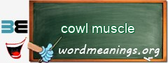 WordMeaning blackboard for cowl muscle